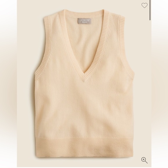 JCREW Cashmere V-neck sweater-vest L NWT - Picture 1 of 3